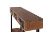 GINER Y COLOMER Console en bois d'acacia et métal avec 3 tiroirs, Naturel et noir